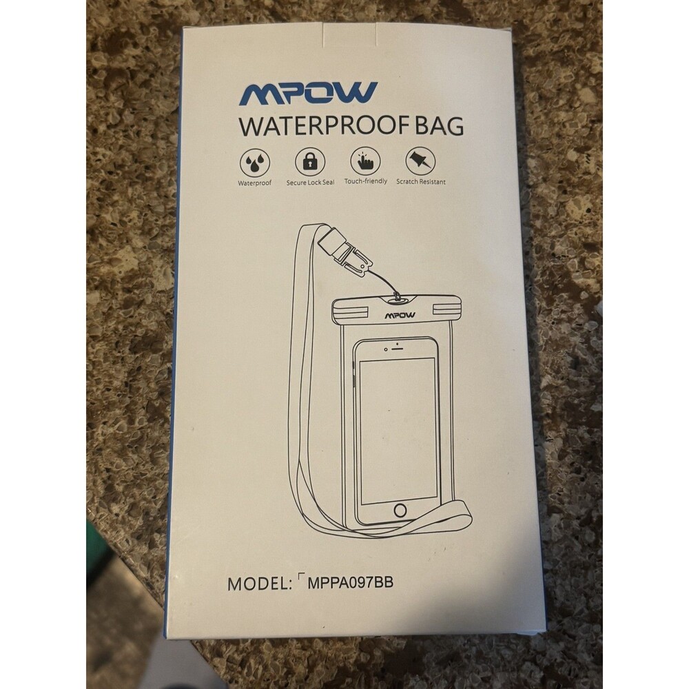 Mpow Waterproof Phone Pouch Dry Bag Case Universal Beach Pool NEW in Box